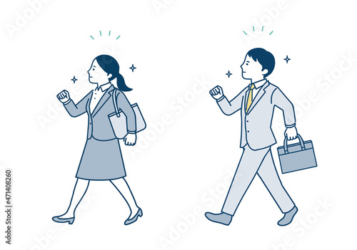 歩くビジネスパーソン