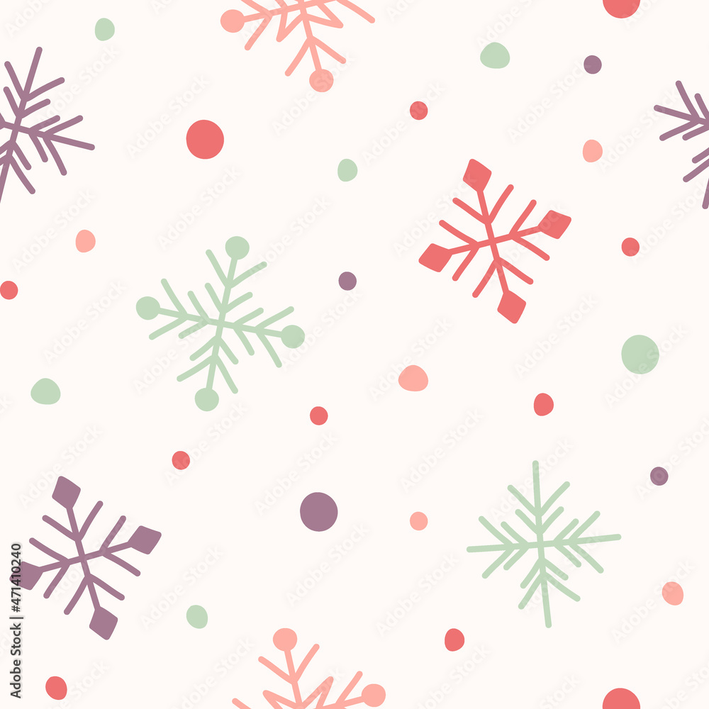 Christmas texture with snowflakes. Seamless pattern. Vector Christmas texture with snowflakes. Seamless pattern. Vector