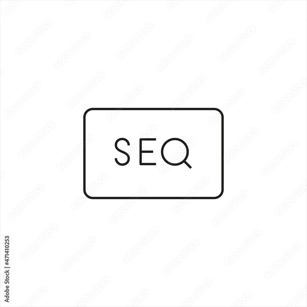SEO marketing icon line style graphic design vector SEO marketing icon line style graphic design vector