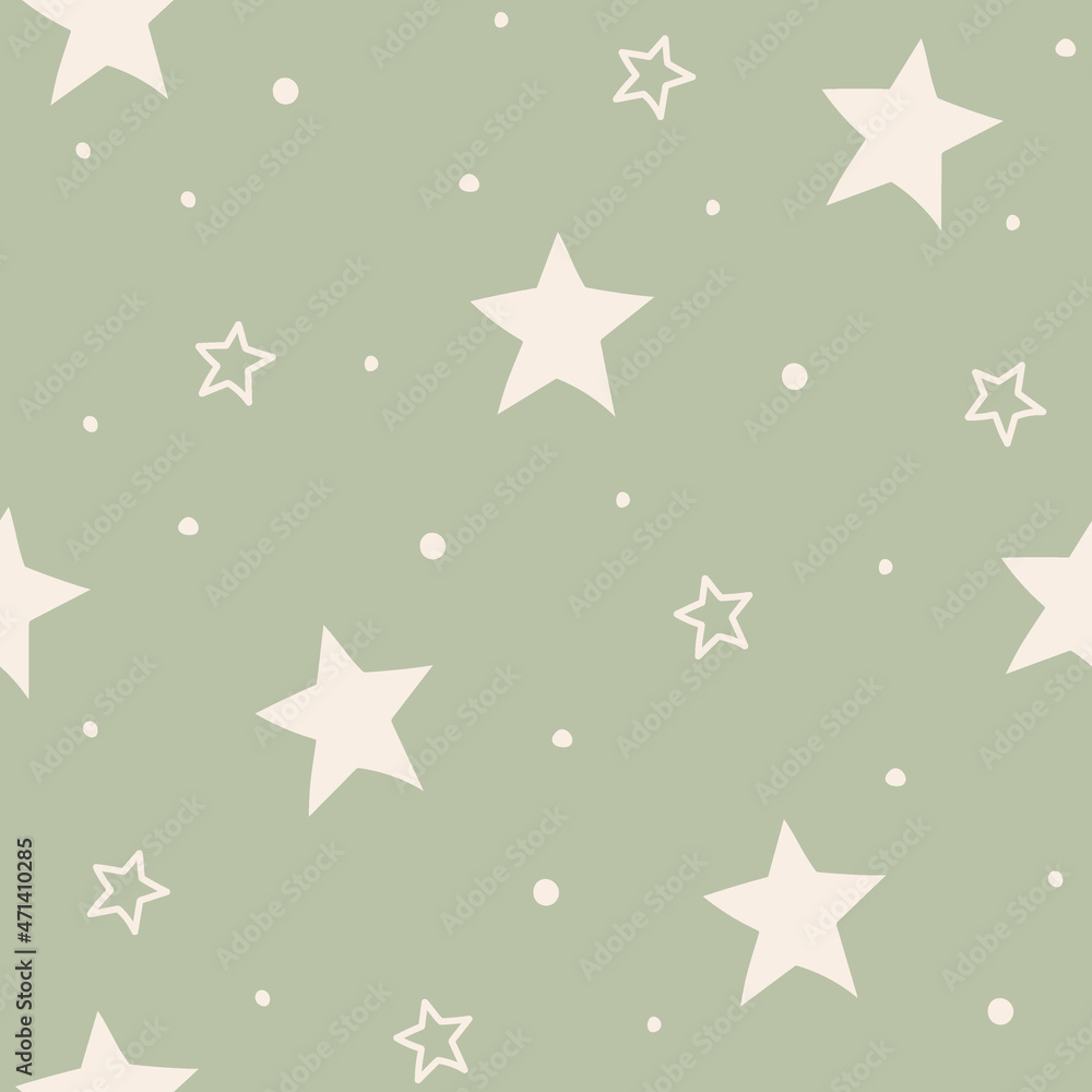 Obraz premium Concept of a seamless pattern with stars. Xmas background. Vector