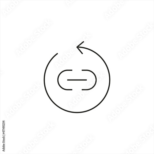 backlink icon line style graphic design vector