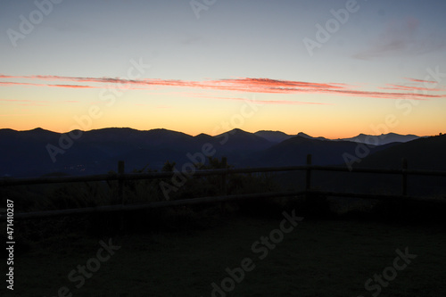 Sunrise from Monte Alen, with Gorbea in the background