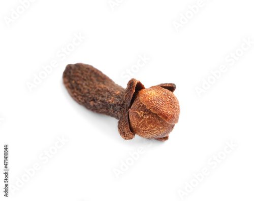 Aromatic organic dry clove isolated on white