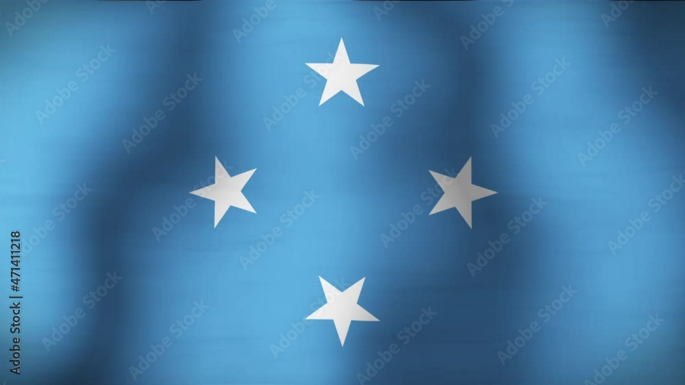 Flag of The Federated States of Micronesia Close Up Animation Loops Flag of The Federated States of Micronesia Close Up Animation Loops
