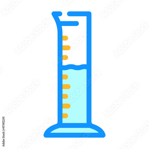 measuring cylinder color icon vector. measuring cylinder sign. isolated symbol illustration