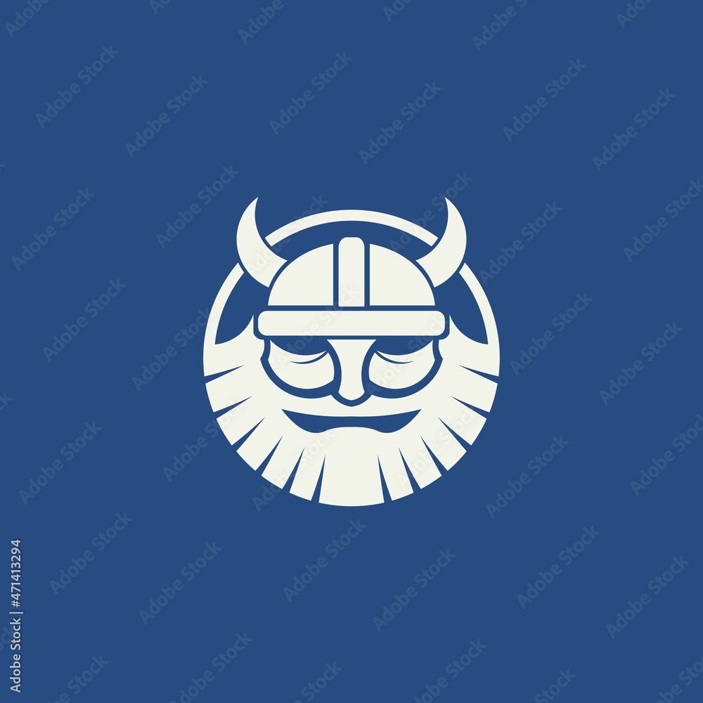 Obraz premium simple viking logo. vector illustration for business logo or icon