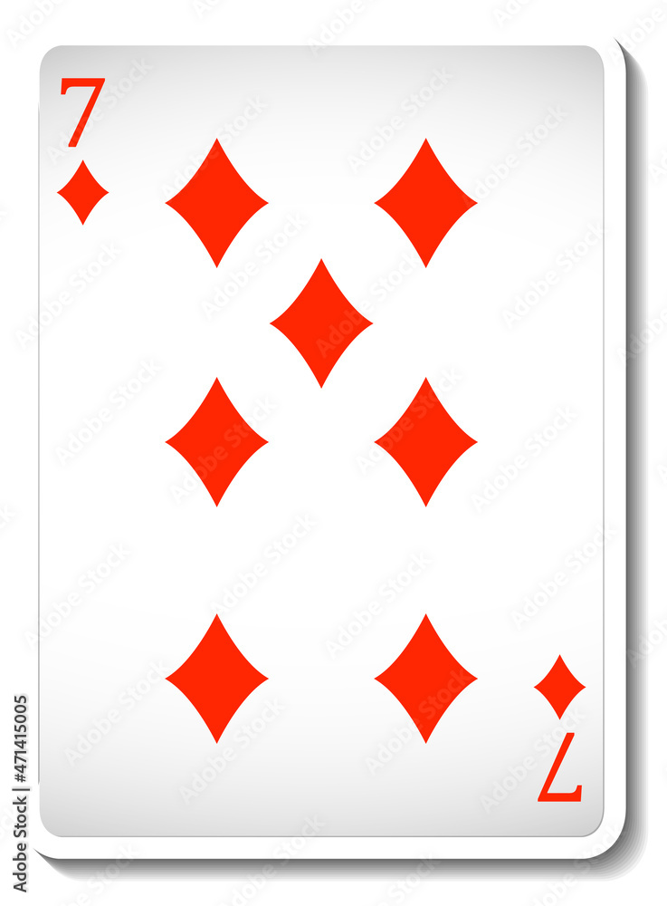 Ace of Diamonds Playing Card Isolated
