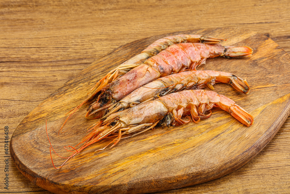 Tasty big Langoustine over the board Tasty big Langoustine over the board