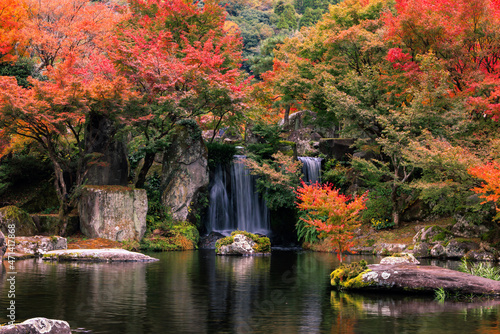 渓石園の紅葉