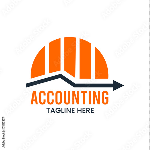 simple modrn finance or accounting logo