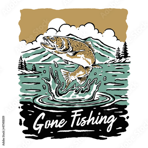 Gone Fishing illustration