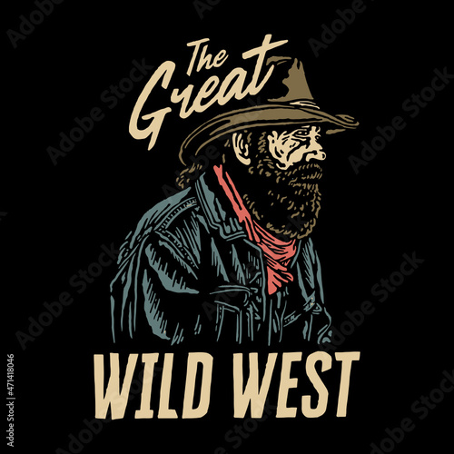 Old Cowboy Illustration