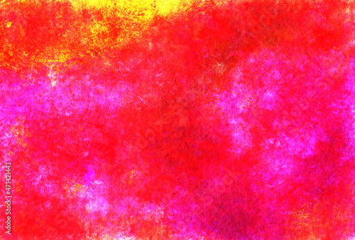 鮮やかなピンクと黄色の煙るようなグランジ