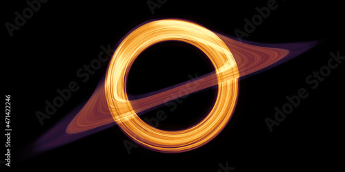 abstract curve glow warped curve 3d illustration