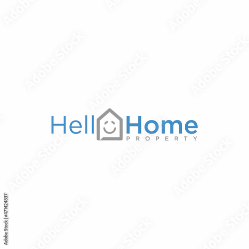 hello home logo design premium vector, business logo design