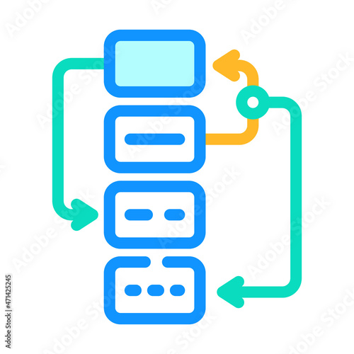 algorithm planning color icon vector. algorithm planning sign. isolated symbol illustration