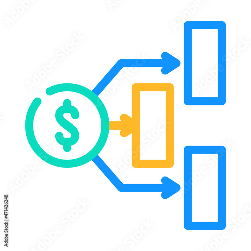 finance planning color icon vector. finance planning sign. isolated symbol illustration