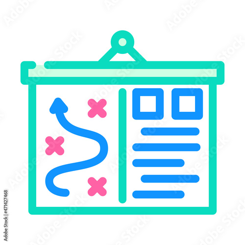 presentation plan strategy color icon vector. presentation plan strategy sign. isolated symbol illustration