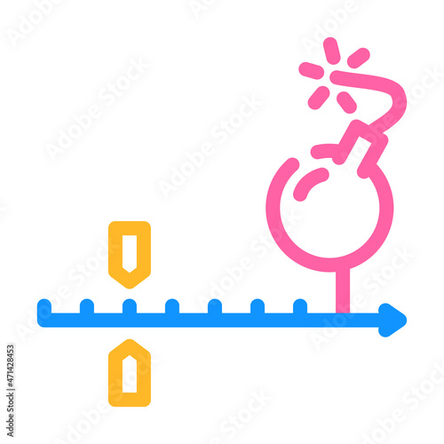deadline project color icon vector. deadline project sign. isolated symbol illustration