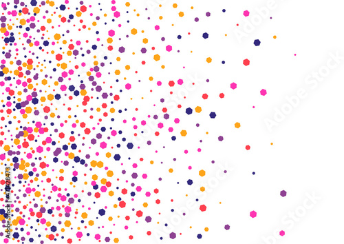 Multicolor Element Dot Wallpaper. Confetti Group Frame. Red Circle Dust. Round Pink View Background. Rainbow Texture. © Vlada Balabushka