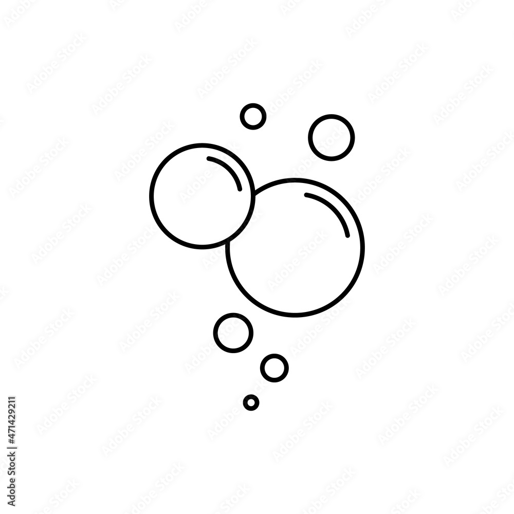Bubble Line Icon. Soap Foam, Fizzy Drink, Oxygen Bubble Linear Pictogram. Circle Bubble Soap Outline Icon. Cleaning, Laundry, Washing. Editable Stroke. Isolated Vector Illustration Bubble Line Icon. Soap Foam, Fizzy Drink, Oxygen Bubble Linear Pictogram. Circle Bubble Soap Outline Icon. Cleaning, Laundry, Washing. Editable Stroke. Isolated Vector Illustration
