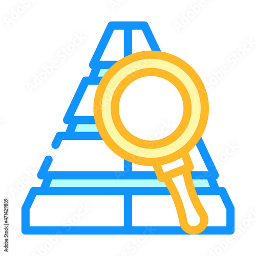 pyramid of needs color icon vector. pyramid of needs sign. isolated symbol illustration