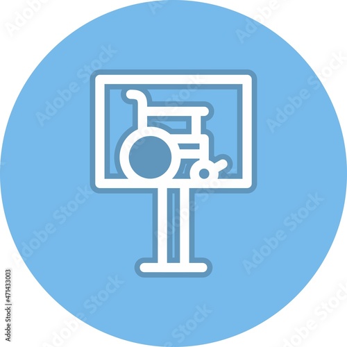 Parking Line Circle Vector Icon Design