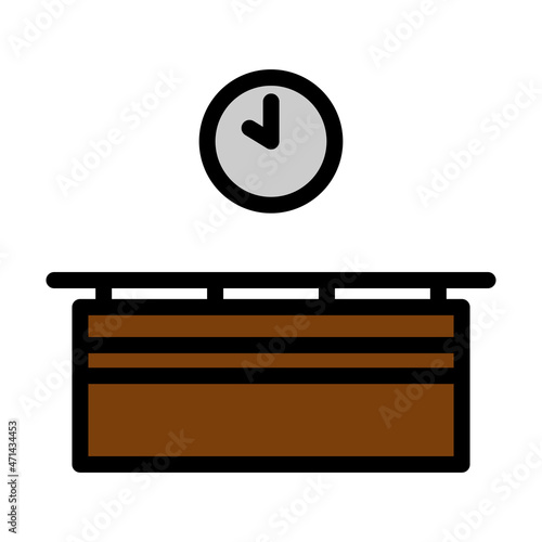 Office Reception Desk Icon