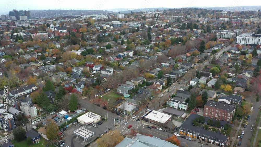 Cinematic 4K aerial drone 360 shot of Capitol Hill, Pike Pine, First Hill, Central district, Seattle University, Cherry Hill, Squire Park, Minor, Cal Anderson Park around downtown Seattle, Washington Cinematic 4K aerial drone 360 shot of Capitol Hill, Pike Pine, First Hill, Central district, Seattle University, Cherry Hill, Squire Park, Minor, Cal Anderson Park around downtown Seattle, Washington
