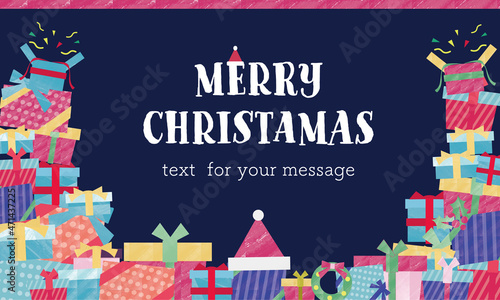 christmas frame A set of easy-to-use christmas materials that can be used for postcards.	