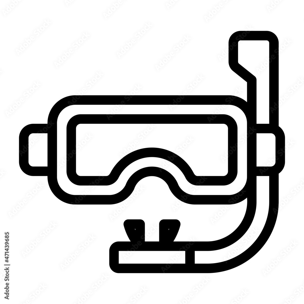 Obraz premium diving mask line icon