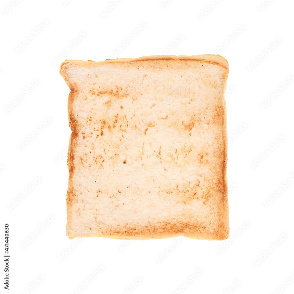 Slices toast bread on white background Slices toast bread on white background