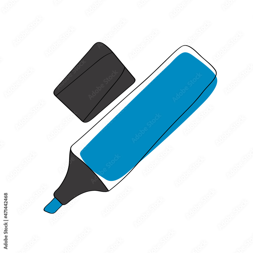 illustration of blue pencil illustration of blue pencil