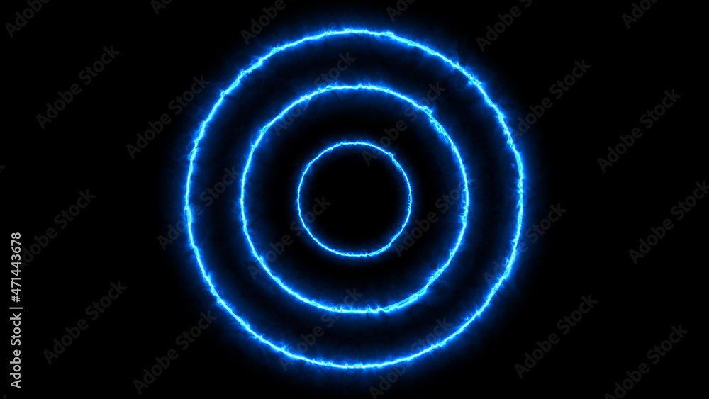 Blue Portal Energy Light Concentric Circles Blue Portal Energy Light Concentric Circles