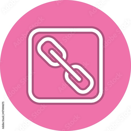 Link Line Circle Vector Icon Design