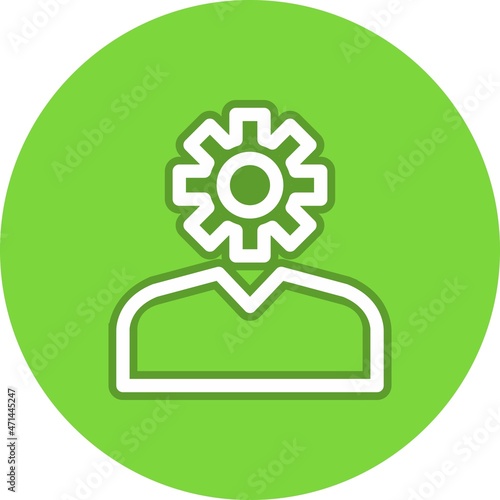 Administrator Line Circle Vector Icon Design