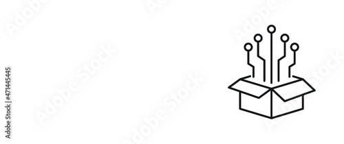 Digital Product icon. Simple element from digital disruption collection.