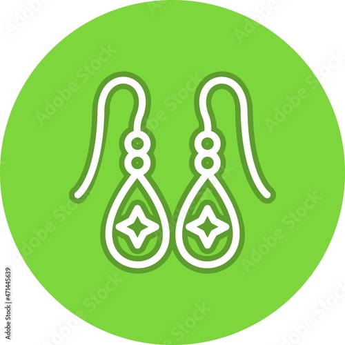 Jewelry Line Circle Vector Icon Design