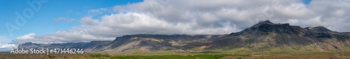 Panoramic view of landscape in Iceland