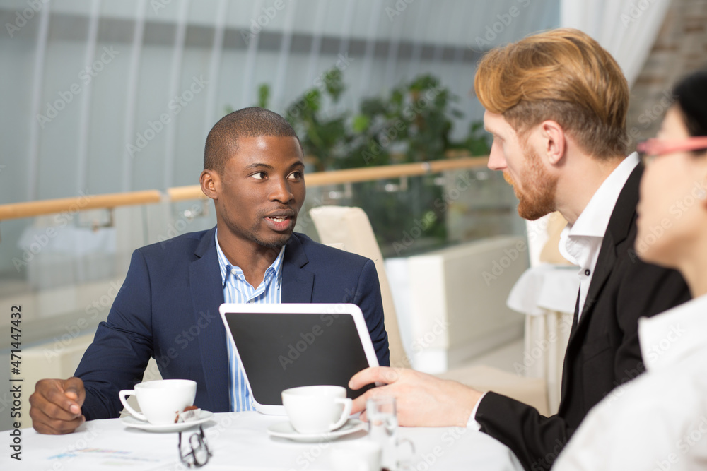Business meeting in restaurant Business meeting in restaurant