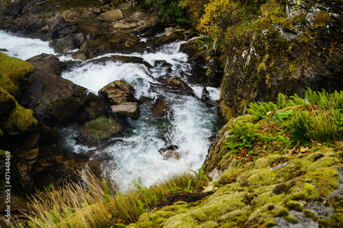 Storfossen Wasserfall in Geiranger Norwegen photo