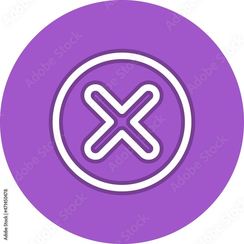 Canceled Line Circle Vector Icon Design