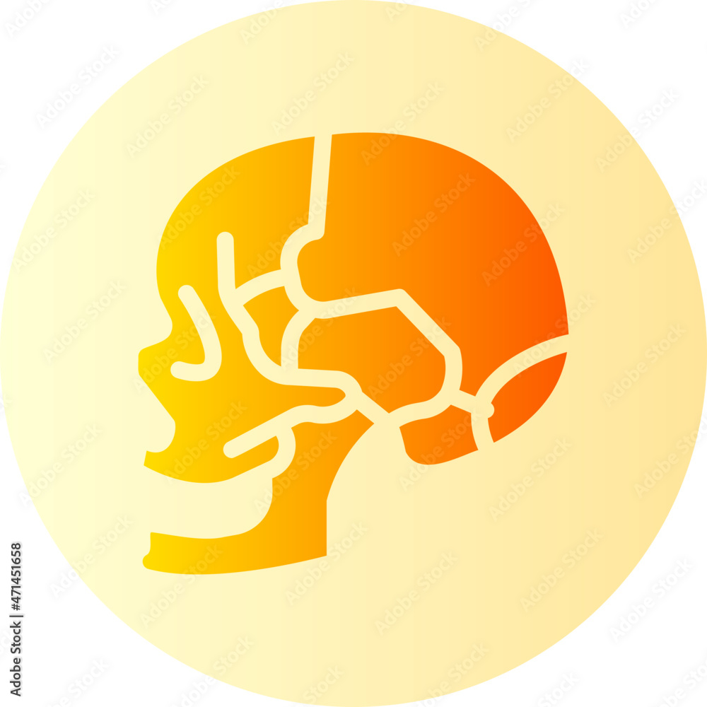 skull gradient icon skull gradient icon