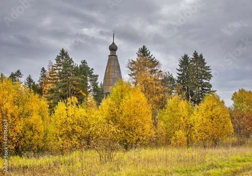 Church of Nativity of Christ in Kazakovo (Bolshaya Shalga) village. Kargopol district. Arkhangelsk oblast. Ruusia