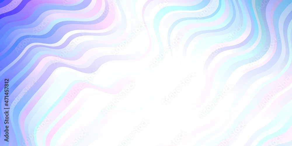 Light Pink, Blue vector texture with circular arc.