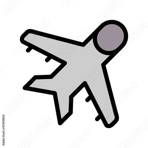 Air Plane Line Filled Vector Icon Design