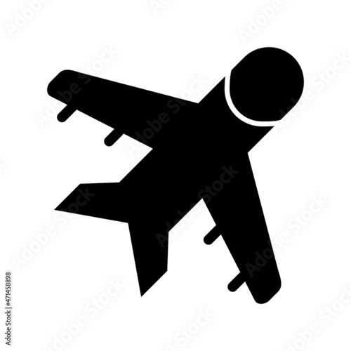Air Plane Glyph Vector Icon Design