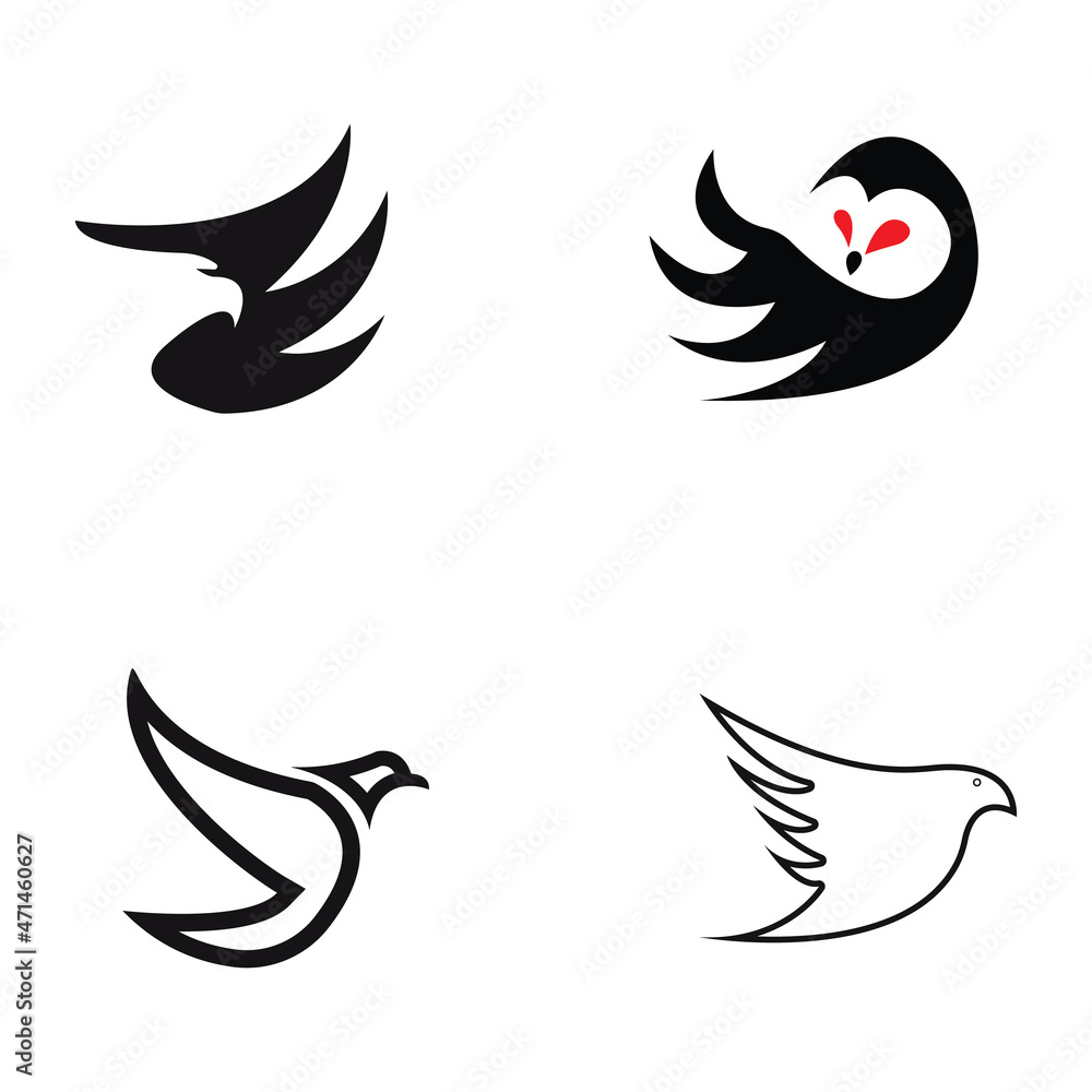 Fototapeta premium Abstract Bird logo design template