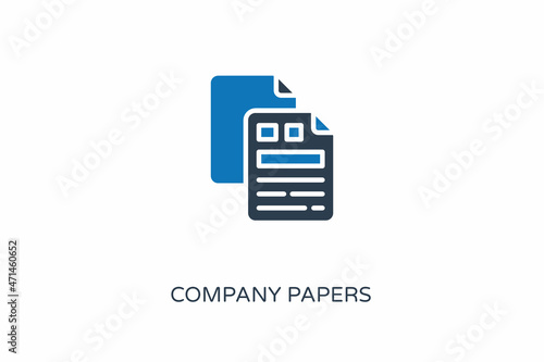 Company Papers icon in vector. Logotype © Vectors