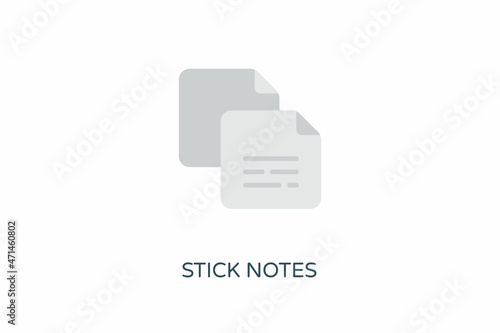 Sticky Notes icon in vector. Logotype © Vectors